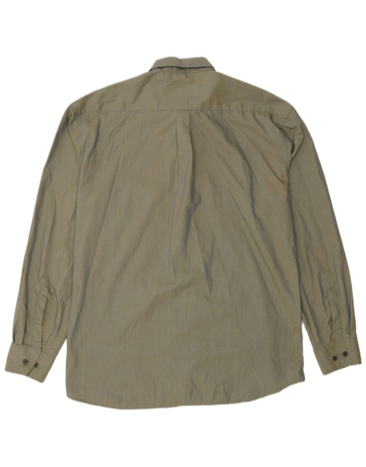 CLUB D'AMINGO Herreskjorte Størrelse 39/40 Medium Grøn Plettet