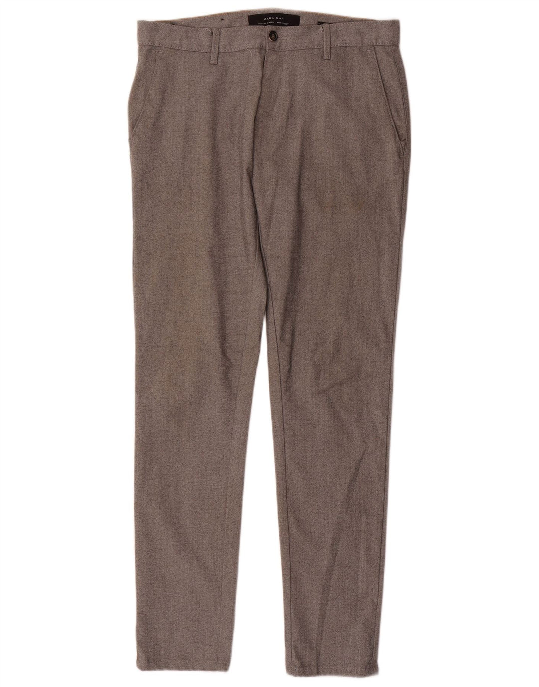 Zara Herre Slim Chino Bukser EU 38 Small W30 L30 Grå