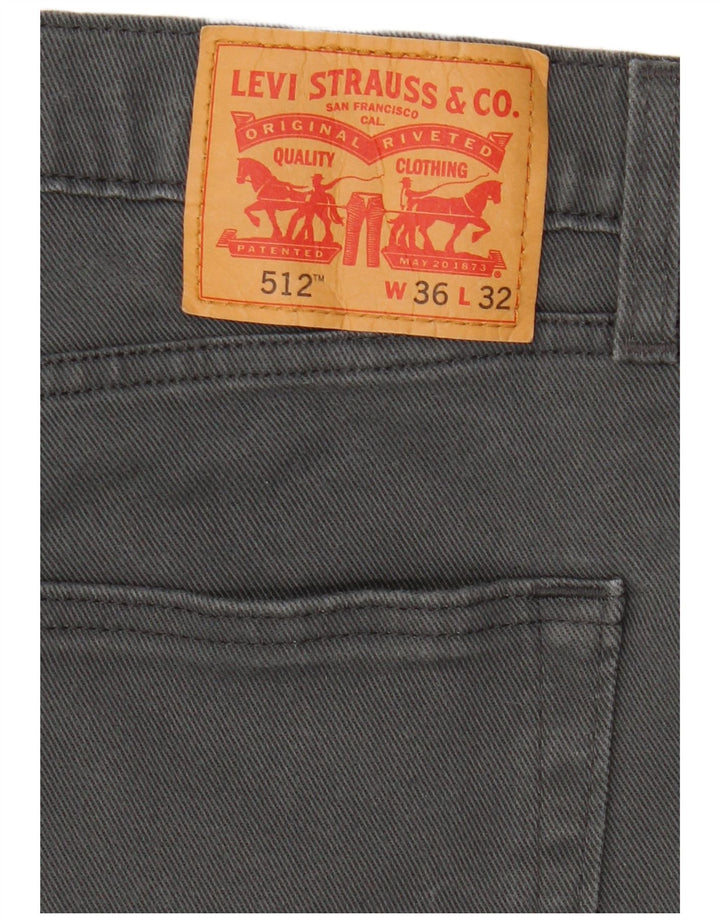 Levi's Herre 512 Slim Tapered Jeans W36 L32 Grå