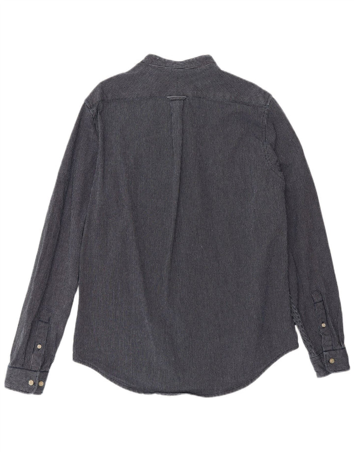 Superdry herreskjorte medium marineblå nålestribet polyester