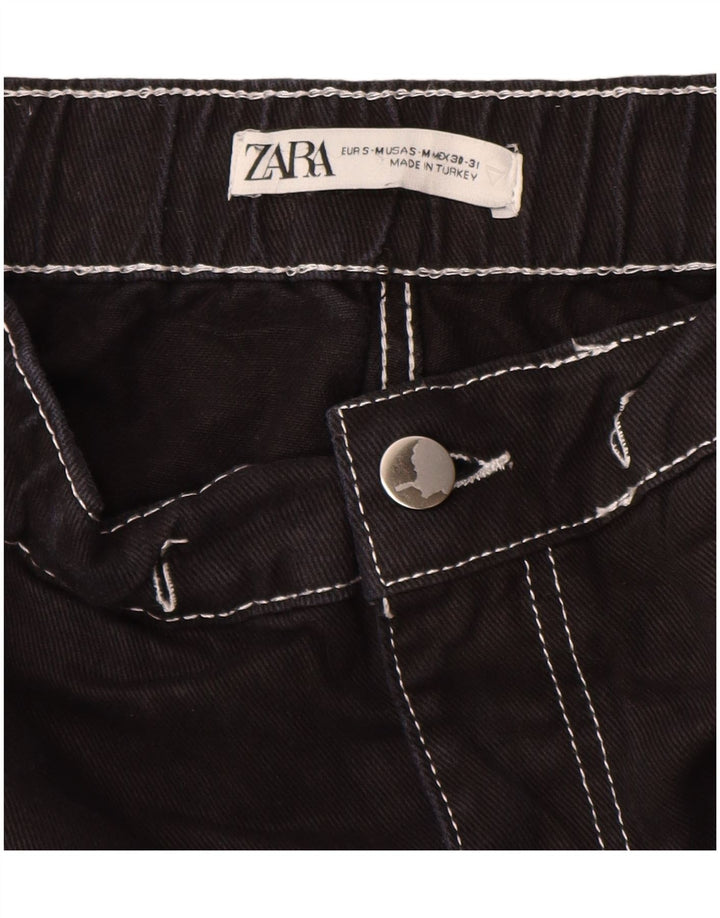 ZARA Cargo Shorts til mænd Small W30 sort bomuld