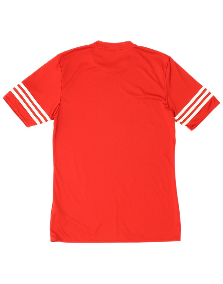 Adidas Herre Climalite T-Shirt Top Lille Rød Polyester