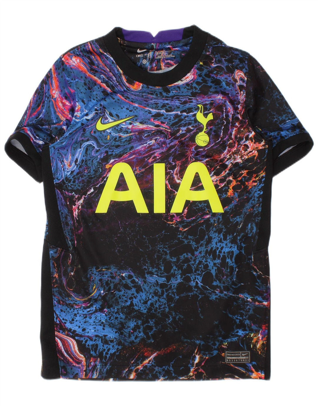 NIKE Boys Tottenham Hotspur Grafisk T-Shirt Top 8-9 år Lille Sort