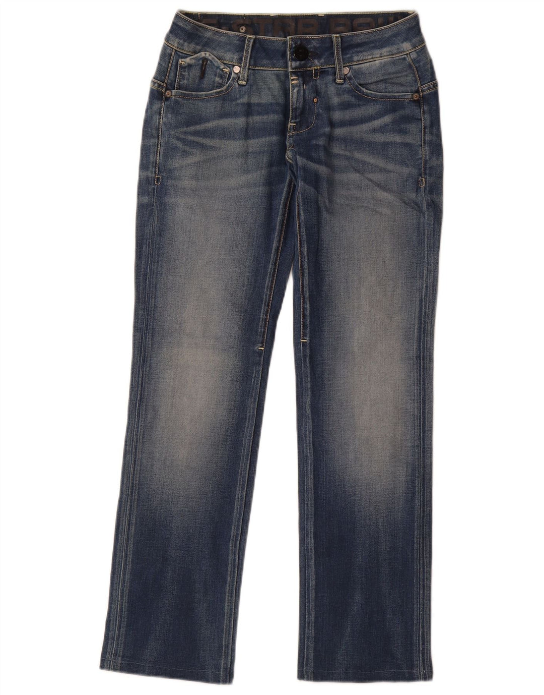G-Star Dame Straight Jeans W24 L28 Blå Bomuld