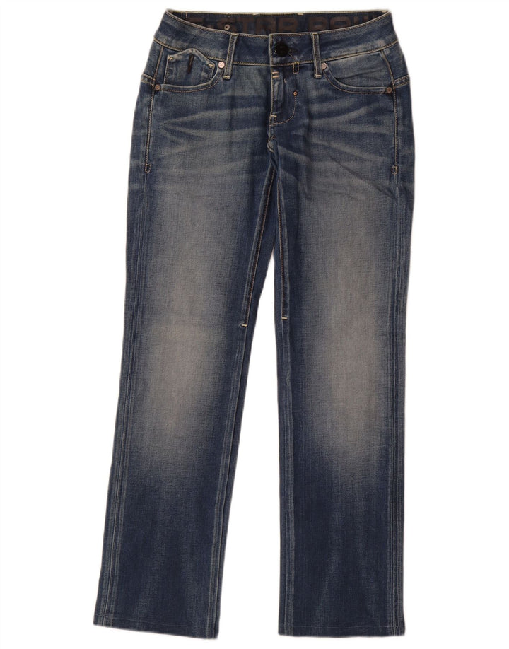 G-Star Dame Straight Jeans W24 L28 Blå Bomuld