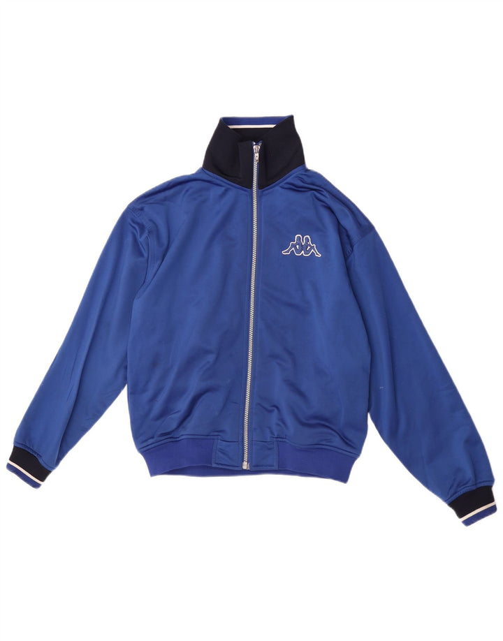 Kappa Boys Tracksuit Topjakke 12-13 år XL Blå Colourblock Polyester