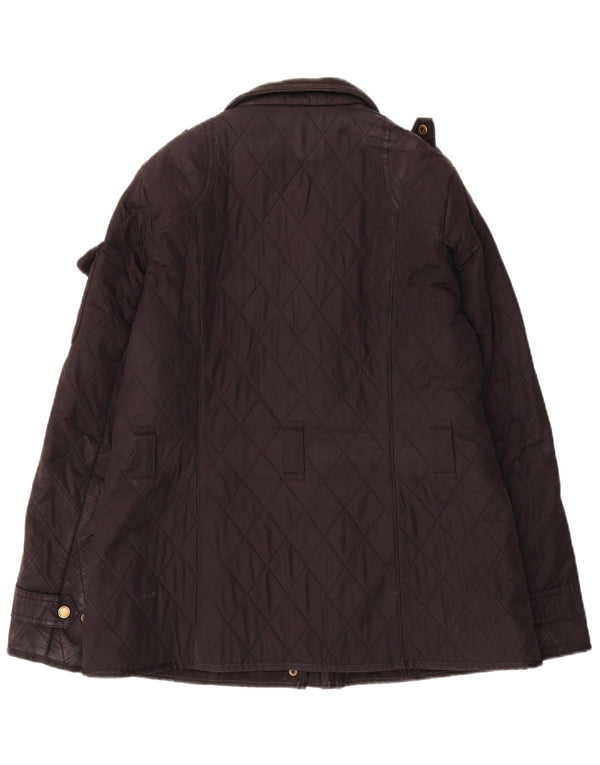 Barbour Quiltet jakke til kvinder UK 14 Stor sort polyester