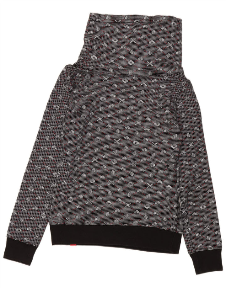 Converse Graphic Sweatshirt Jumper UK 12 Medium Grå Geometrisk