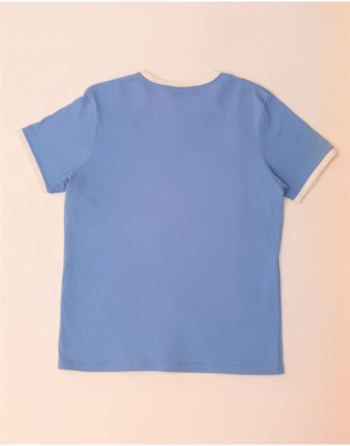Ellesse Herre T-Shirt Top Medium Blå Bomuld