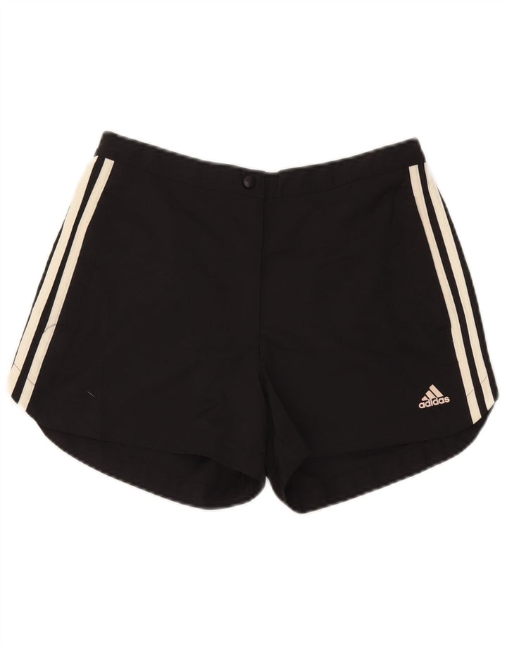Adidas Womens Climalite Casual Shorts UK 12 Medium W28 Black Polyester