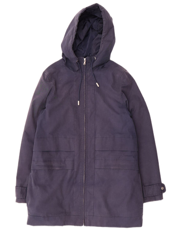 Besætningstøj Dame Hætte Oversized Parkajakke UK 10 Small Navy Blue