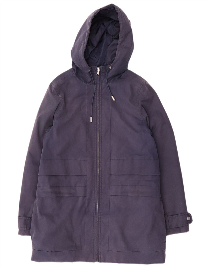 Besætningstøj Dame Hætte Oversized Parkajakke UK 10 Small Navy Blue