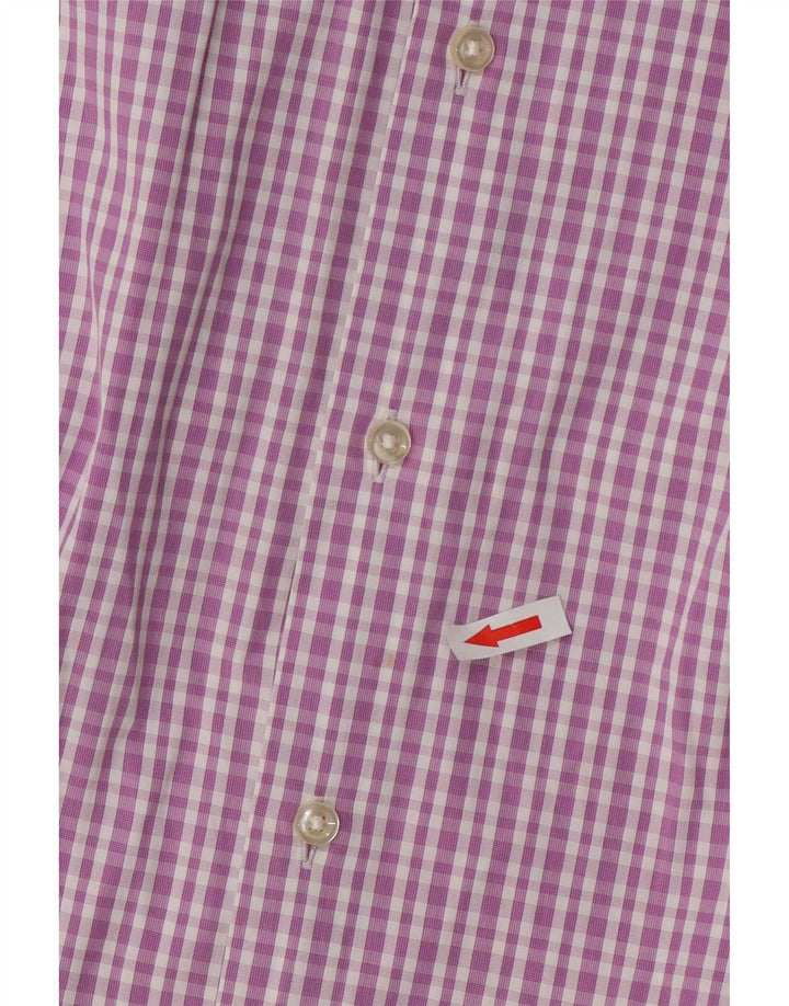 Hugo Boss Herre Regular Fit skjorte str. 41 16 Large Pink Ternet Bomuld