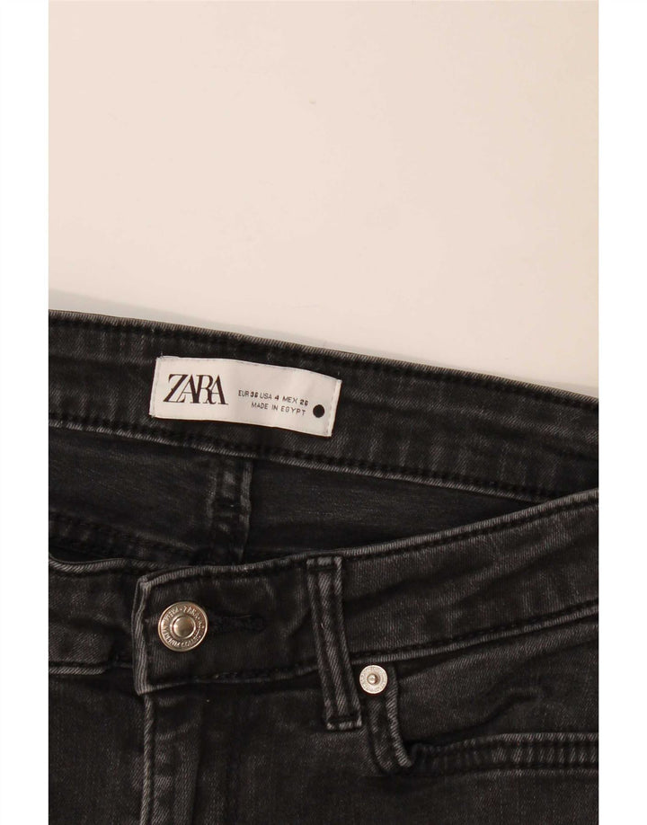 Zara Dame Flared Jeans EU 36 XS W26 L30 Sort