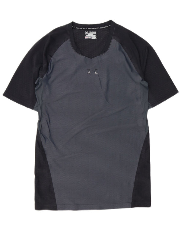 Under Armour Herre Compression T-Shirt Top 2XL Grå Colourblock Polyester