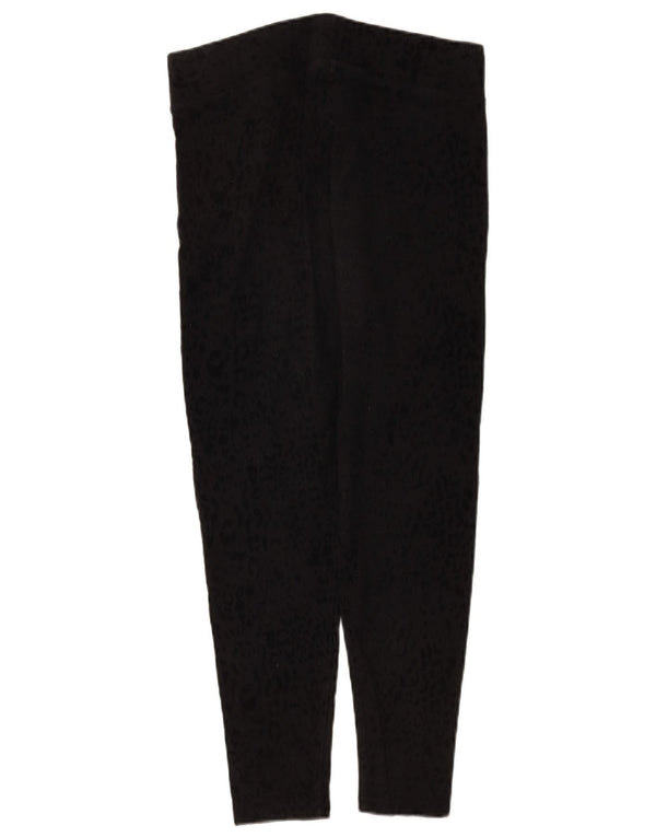 Marks & Spencer Womens Leggings UK 14 Large Black Animal Print Bomuld