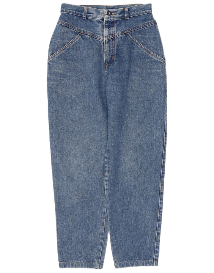 Benetton Kvinder Højtaljede tilspidsede Jeans IT 42 Medium W24 L26 Blå Bomuld