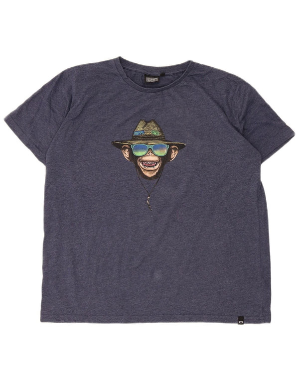 Animal Boys Grafisk T-Shirt Top 15-16 År Marineblå Bomuld