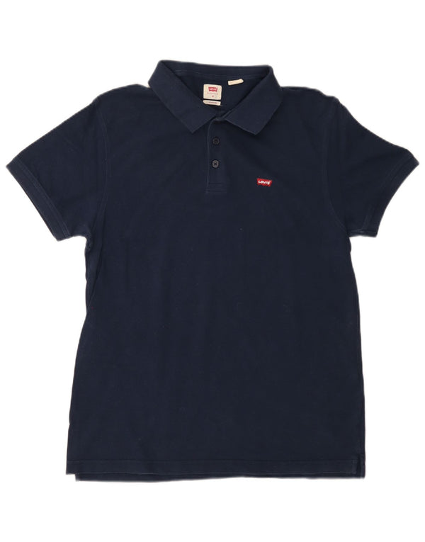 LEVI'S Herre Standard Fit Polo Shirt Medium Navyblå Bomuld