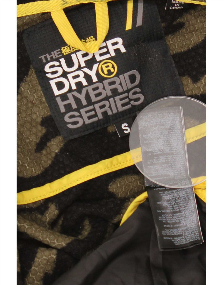 Superdry Windbreaker-jakke med hætte til mænd UK 36 Lille sort polyester