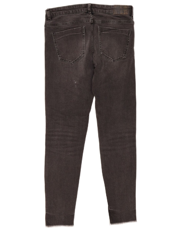 Zara Dame Distressed Skinny Jeans EU 36 XS W26 L27 Grå Bomuld