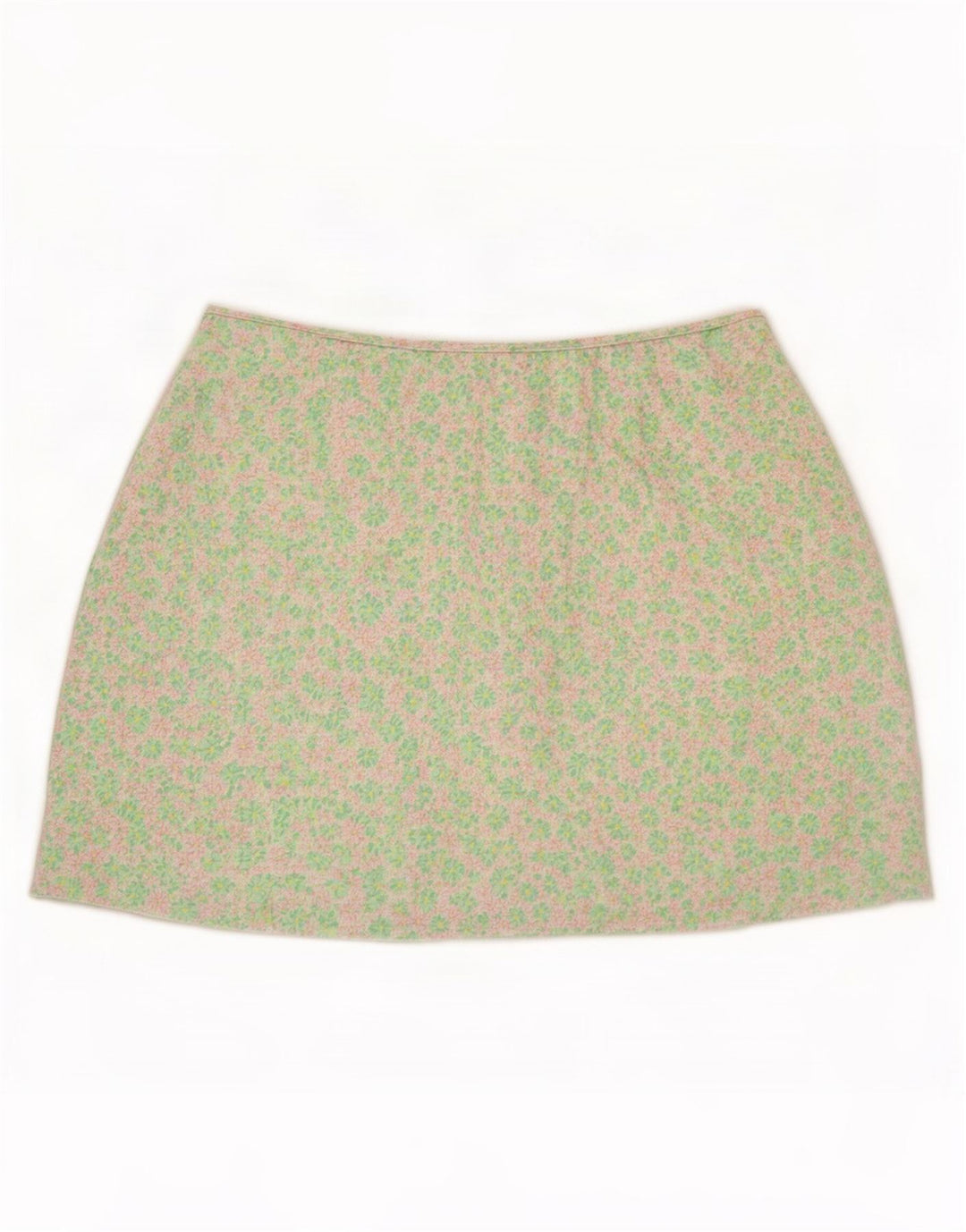 Zara Dame Mini Nederdel XL W32 Flerfarvet Blomster