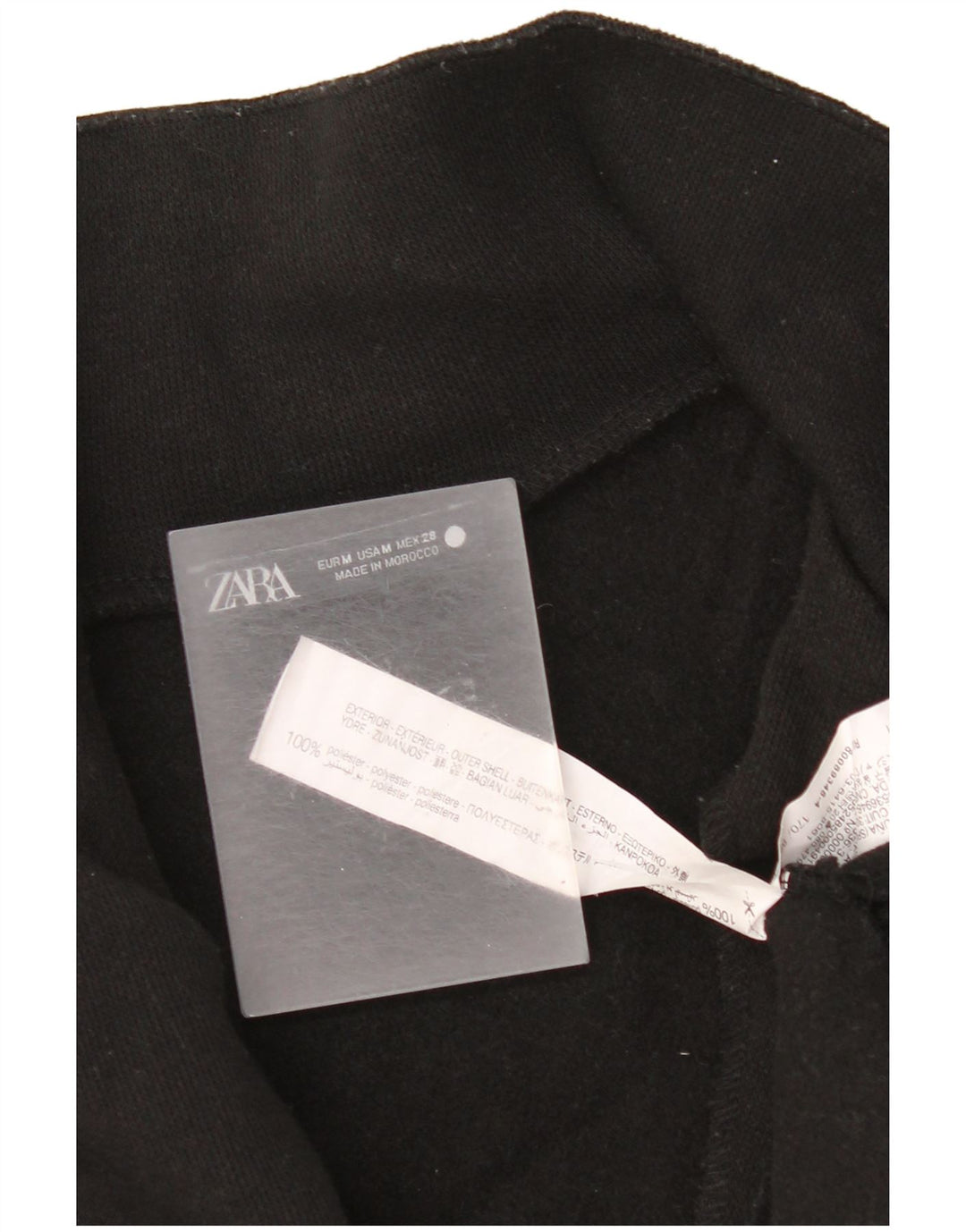 Zara Dame Oversized Zip Neck Jumper Sweater UK 14 Medium Sort Polyester