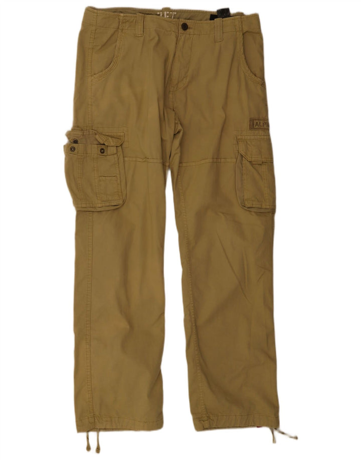 Alpha Industries Straight Cargo bukser til mænd W36 L32 Khaki Bomuld