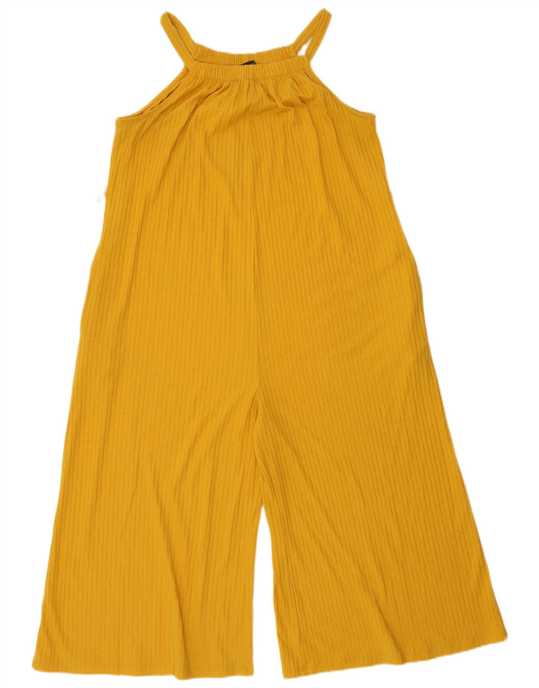 MARKS & SPENCER Womens Halter Playsuit UK 12 Medium  Yellow Polyester