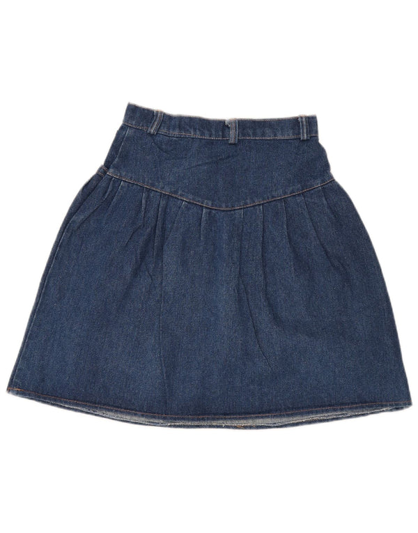 RANCHEROS Womens High Waist Denim Skirt W26 Small Blue
