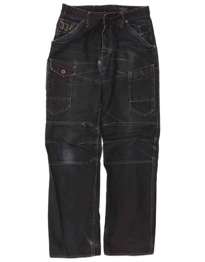 G-Star Herre 3301 Graphic Cargo Jeans W30 L33 Sort Bomuld