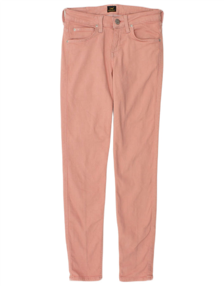 LEE Womens Skinny Jeans W25 L31 Pink Cotton