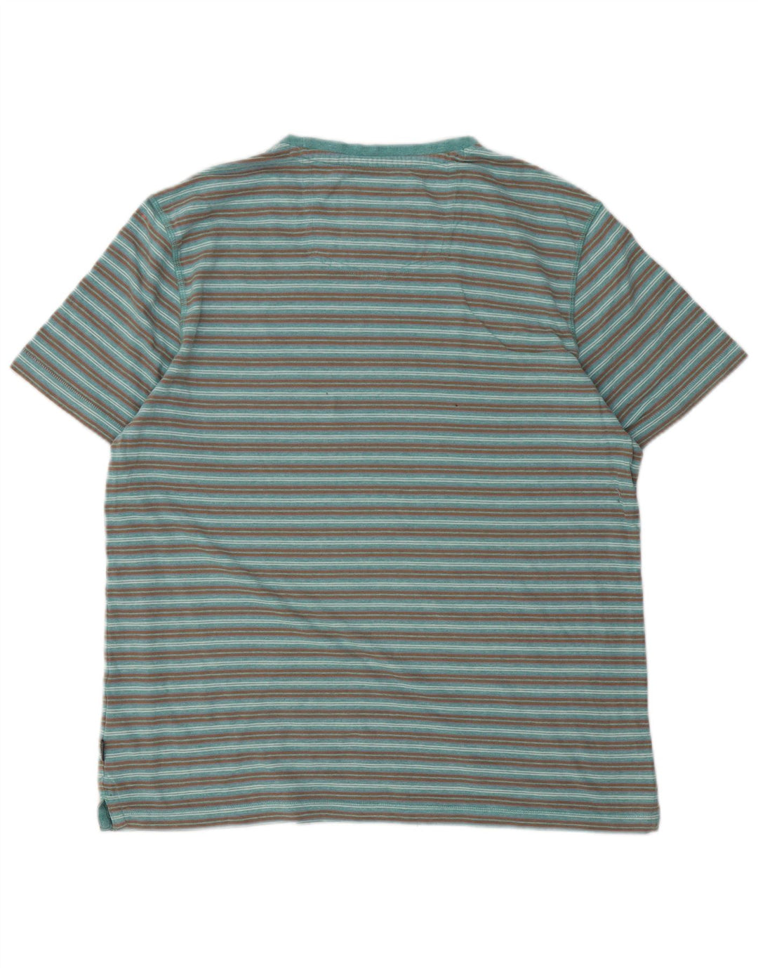 Fat Face Herre T-Shirt Top Stor Grøn Stribet Bomuld