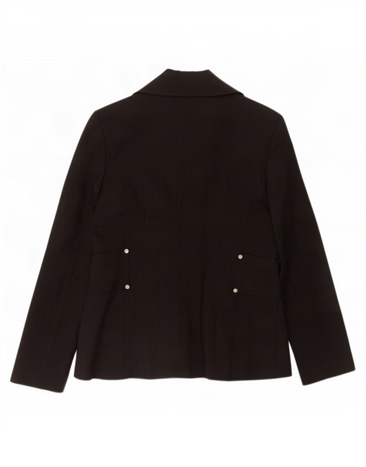 Zara Dame Blazer Jakke EU 42 Stor Sort Bomuld