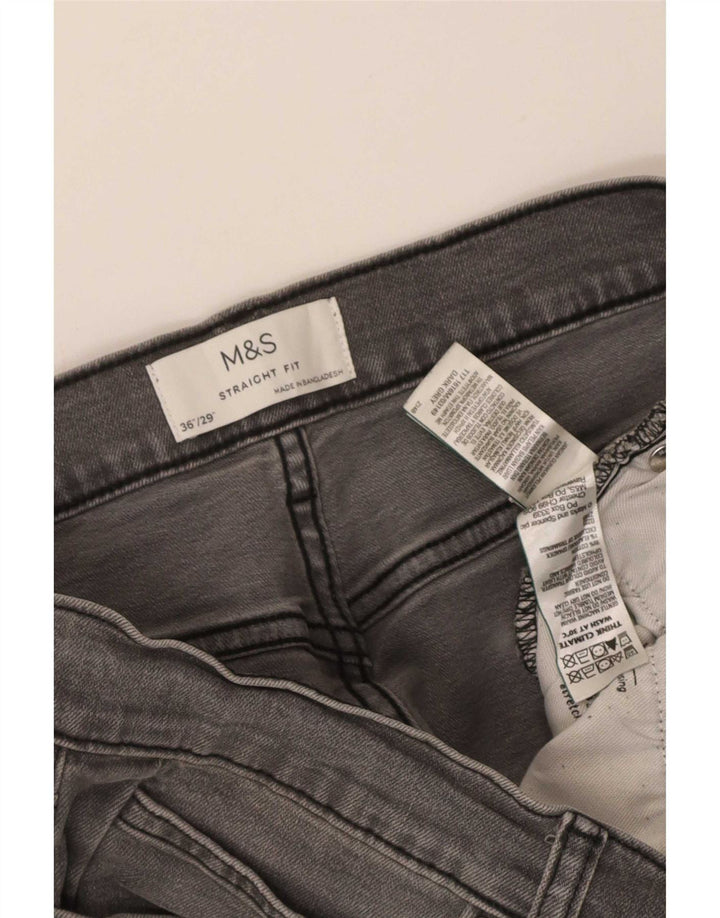 Marks & Spencer Straight Jeans til mænd W36 L29 Grå bomuld