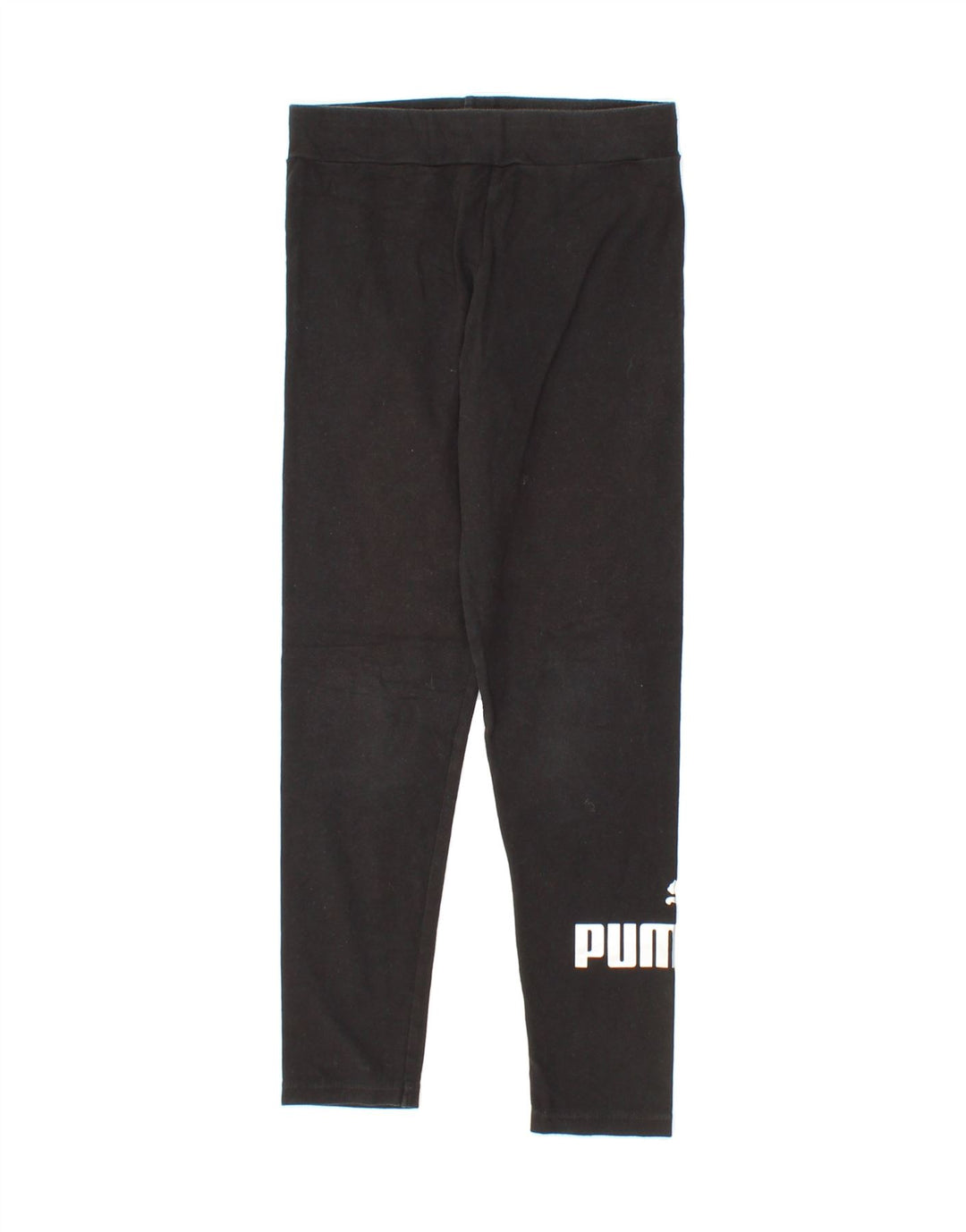 PUMA Girls Graphic Leggings 9-10 Years  Black Vintage Puma and Second-Hand Puma from Messina Hembry 
