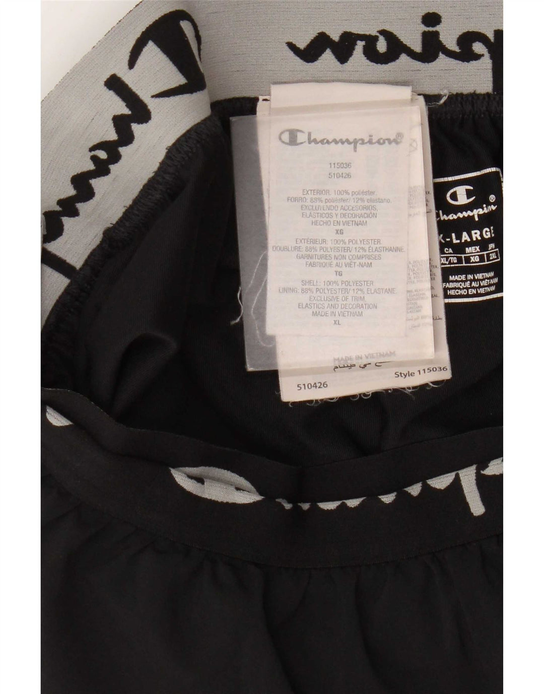 Champion kvinders grafiske sportsshorts UK 18 XL sort polyester