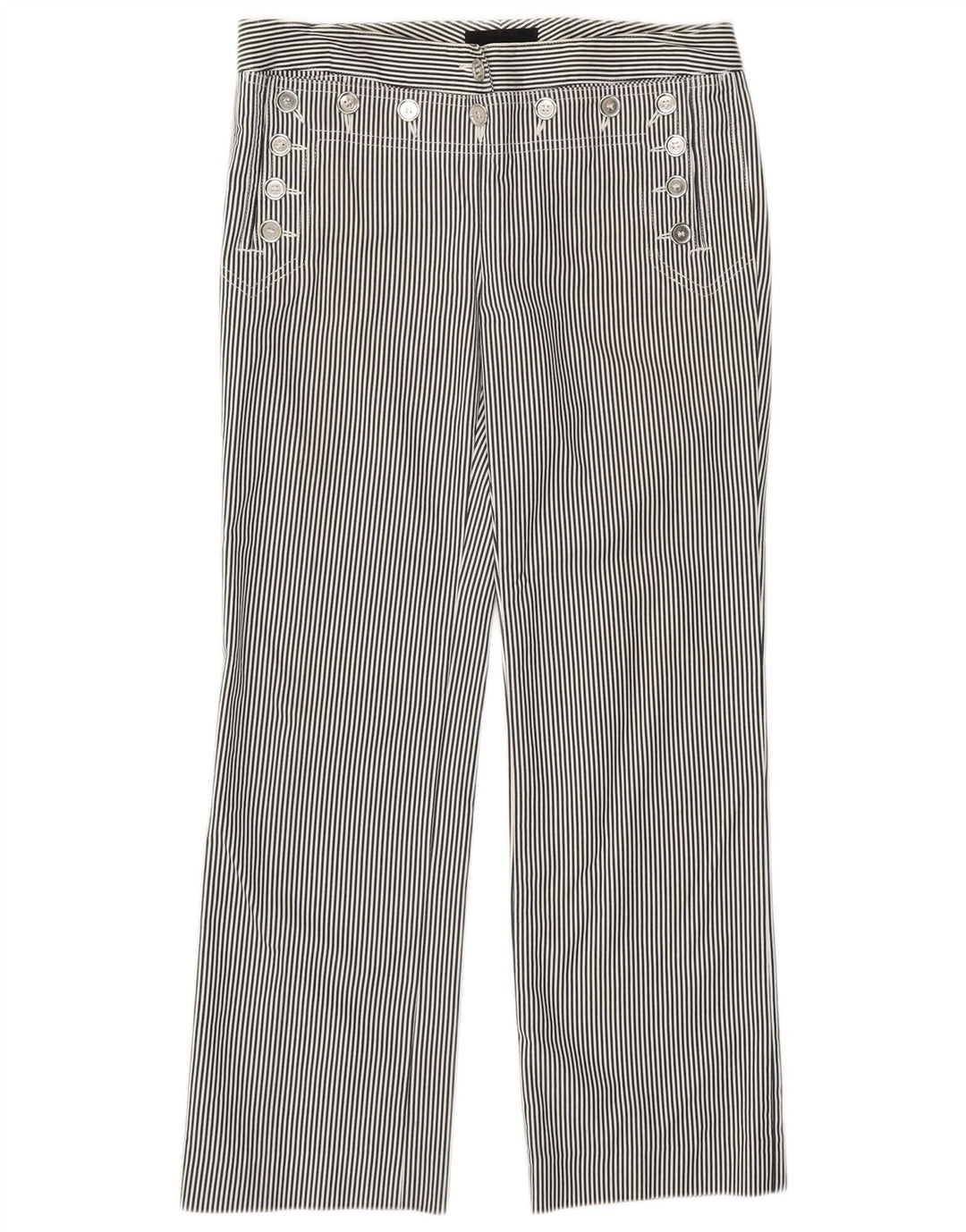 DOLCE & GABBANA Casual Bukser til kvinder IT 40 Small W29 L27 Sort nålestribe