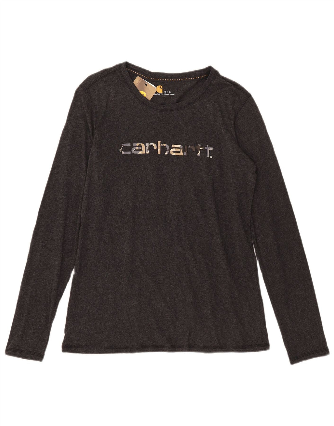 Carhartt Dame Grafisk Top Langærmet US 4/6 Small Grey Cotton