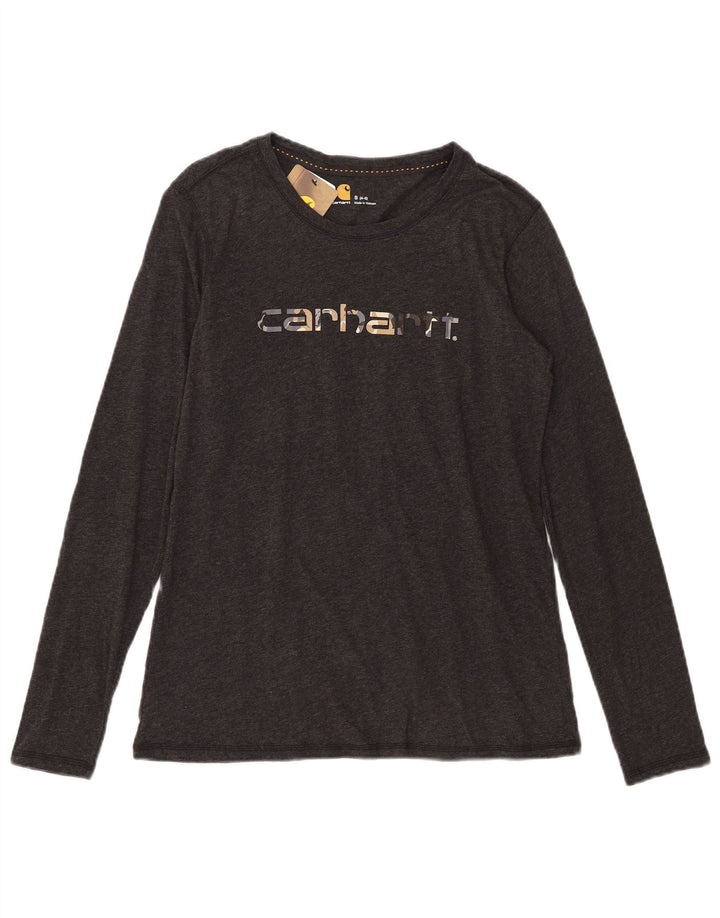 Carhartt Dame Grafisk Top Langærmet US 4/6 Small Grey Cotton
