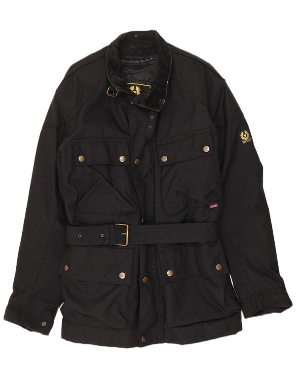 Belstaff Mens Utility Jacket UK 40 Large Black Cotton