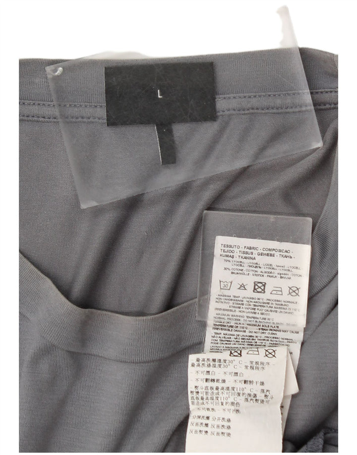 Emporio Armani Herre T-Shirt Top Stor Grå Lyocell