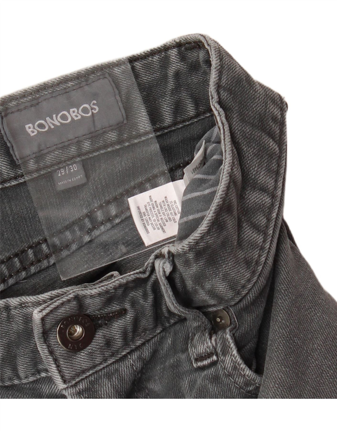 BONOBOS Dame Straight Jeans W29 L30 Grå Bomuld