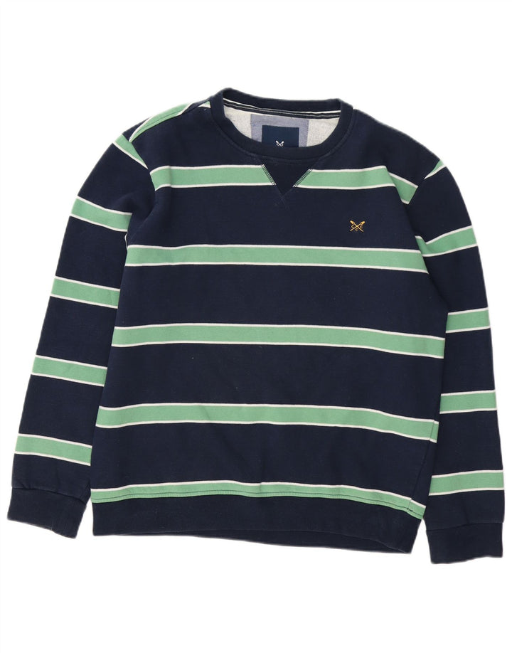 Besætningstøj Herre sweatshirt Jumper Medium Navyblå stribet bomuld