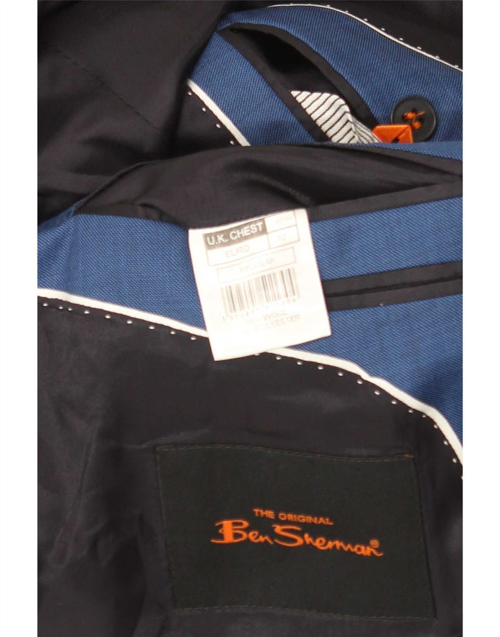 Ben Sherman Herre 2-knaps blazerjakke UK 42 XL Blå Uld