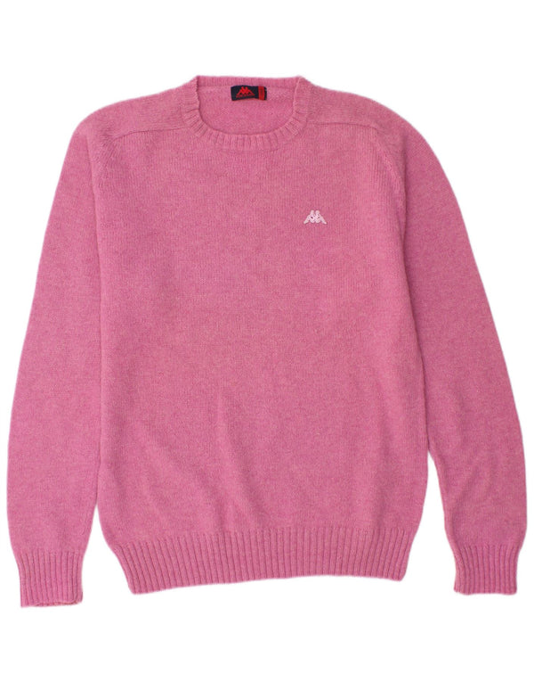 KAPPA Herre Crew Neck trøje Sweater Large Pink Uld