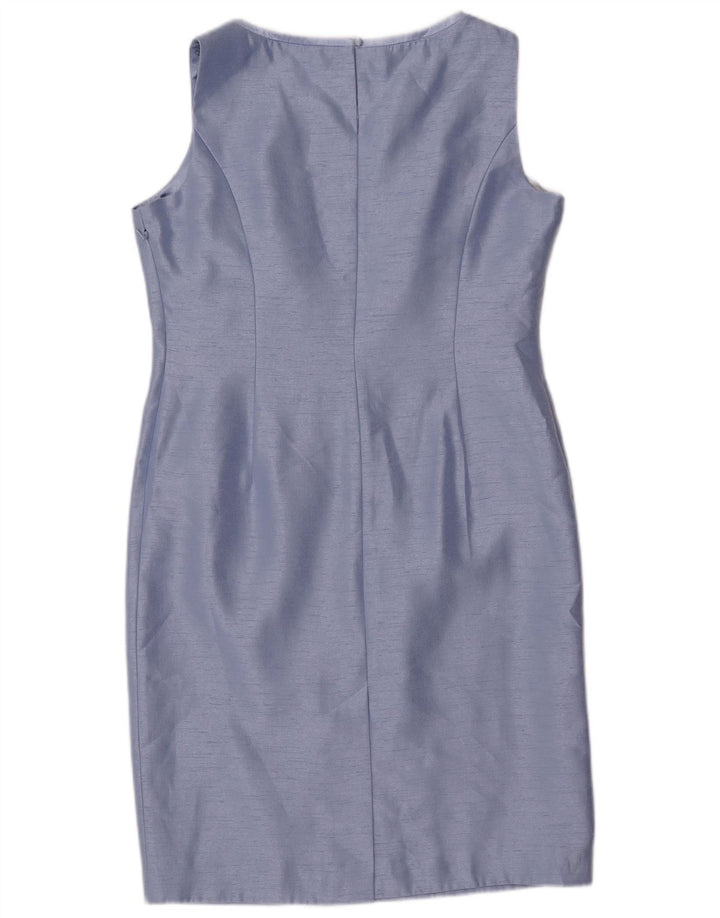 Jaques Vert Kvinders Ærmeløs Skede Kjole UK 14 Large Blue Floral Viscose