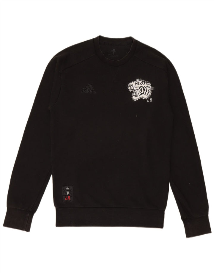 ADIDAS grafisk sweatshirt til mænd, lille sort