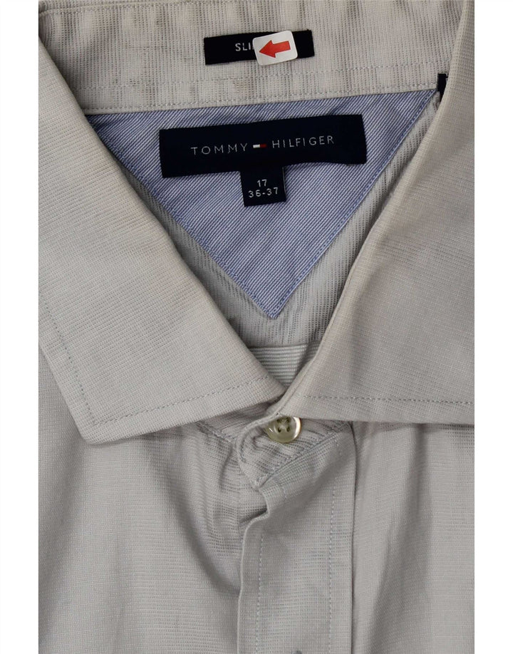 Tommy Hilfiger Herre Slim Fit skjorte str. 17 XL Grå