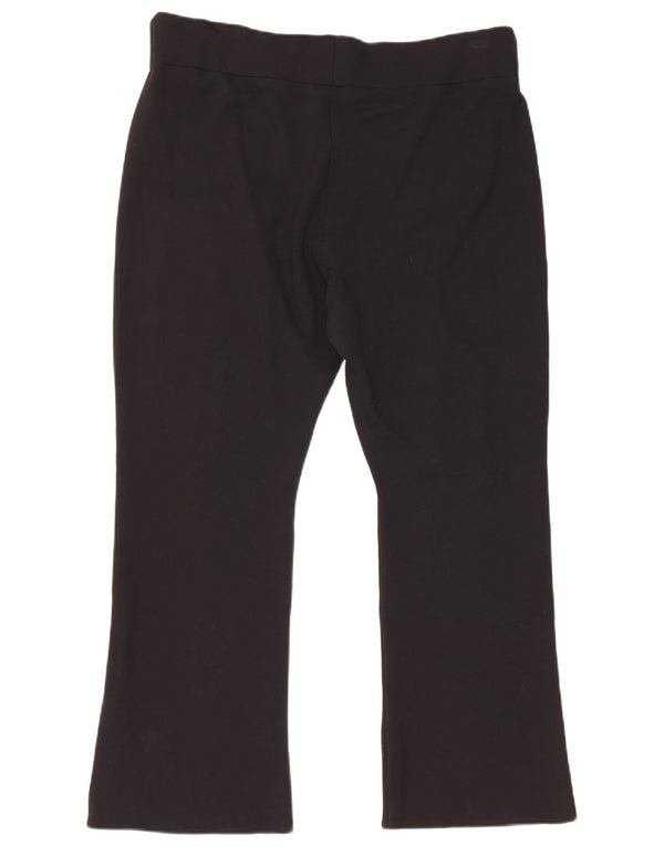 Marks & Spencer Dame Bootcut Cropped Trousers UK 20 2XL W36 L26 Sort